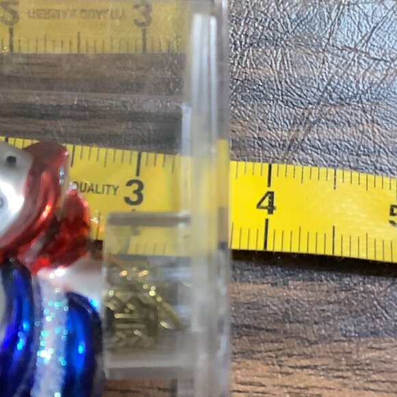 Vintage Trim-A-Tree Snowman Couple Glass Ornament Santa's Workbench 3.5" Holiday - Picture 3 of 4